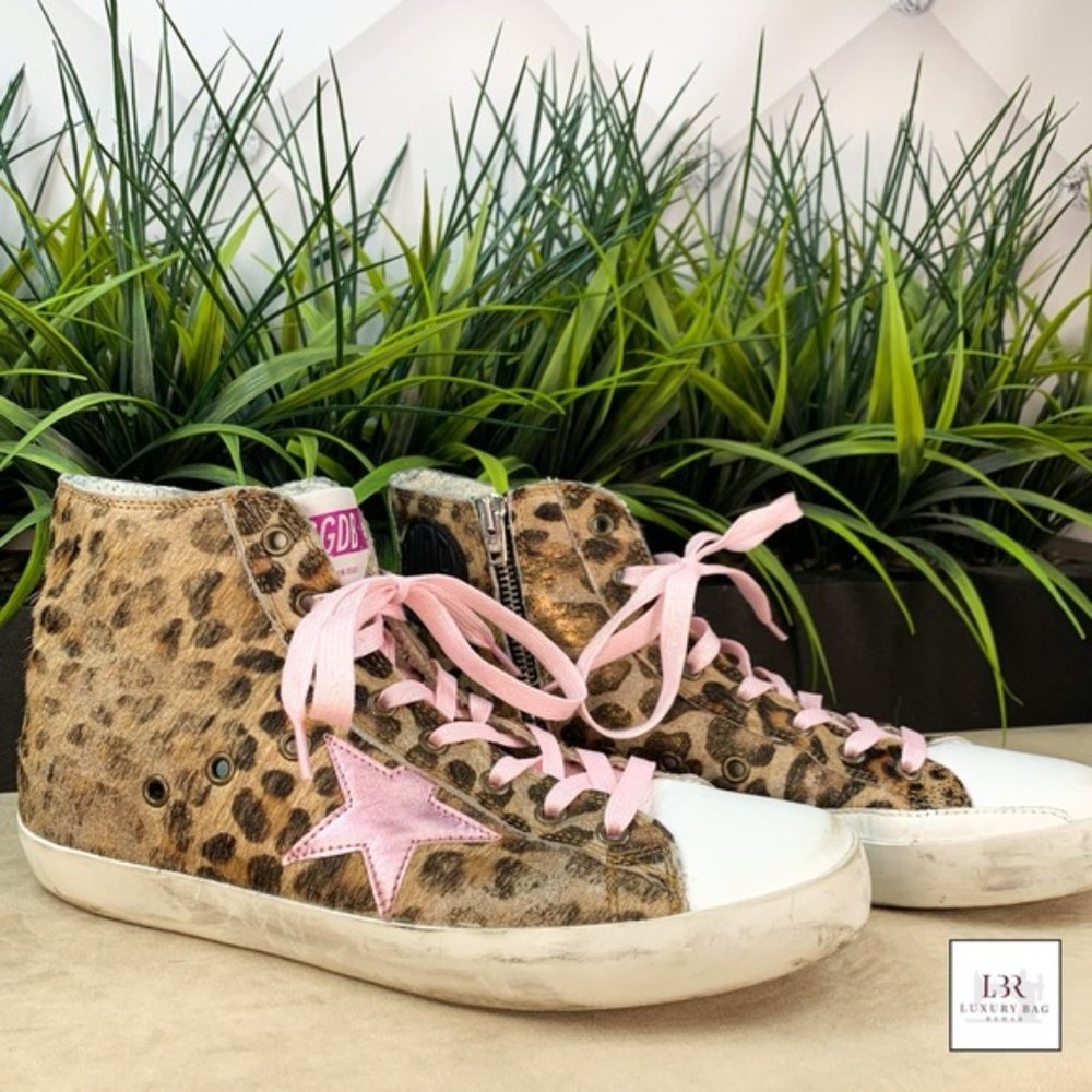 GOLDEN GOOSE Francy High-Top Star Pink & Euro 40 - Picture 7 of 10